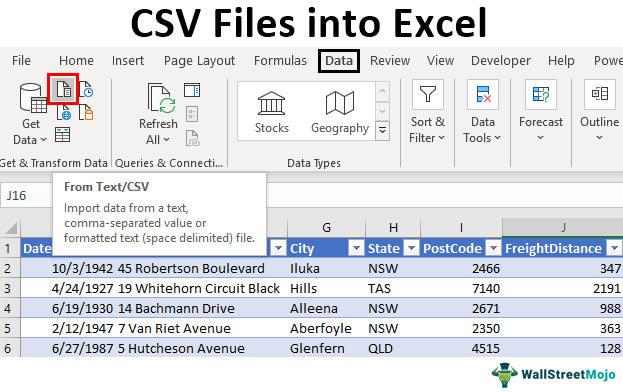 File CSV ke Excel