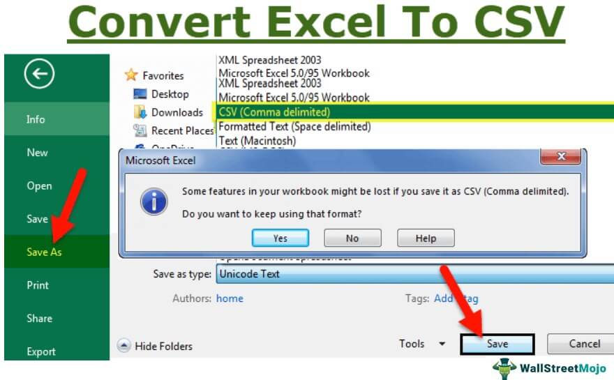 Konversi Excel ke CSV
