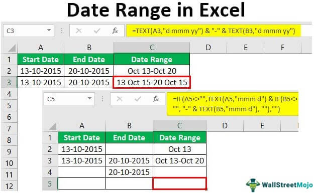 Rentang Tanggal di Excel