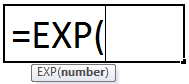 Fungsi Excel Eksponensial (EXP)