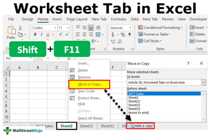 Tab Lembar Kerja Excel
