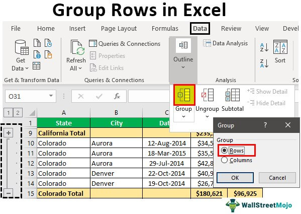 Bagaimana Mengelompokkan Baris di Excel?