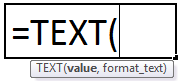 Fungsi TEXT di Excel