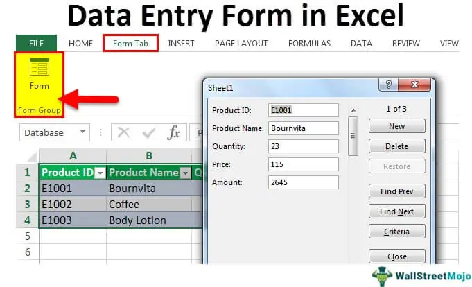Formulir Excel