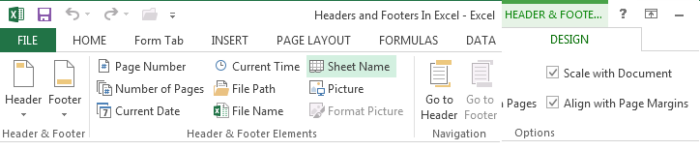 Header dan Footer di Excel