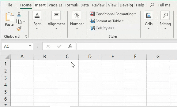 Cetak di Excel