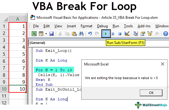VBA Break Untuk Loop