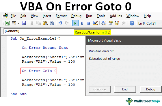VBA On Error Goto 0
