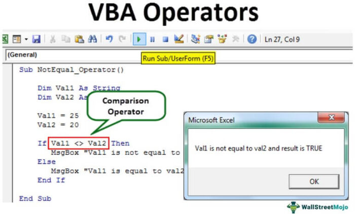 Operator VBA
