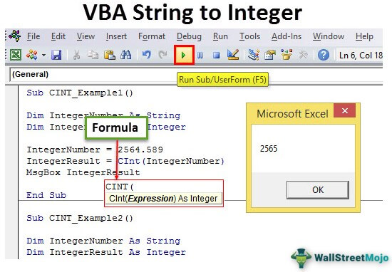 String VBA ke Integer