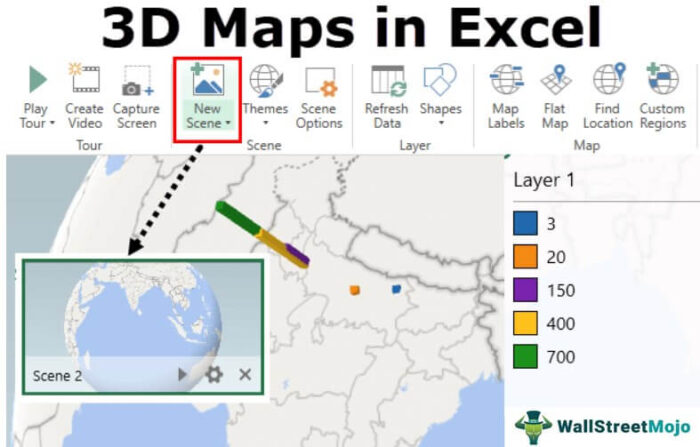 Peta 3D di Excel
