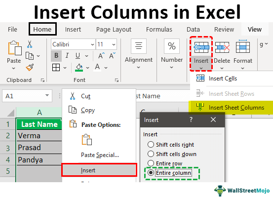Tambahkan Kolom di Excel