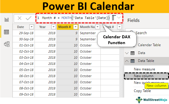 Kalender Power BI