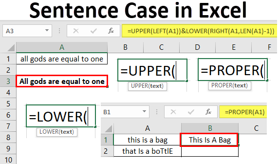 Kasus Kalimat di Excel
